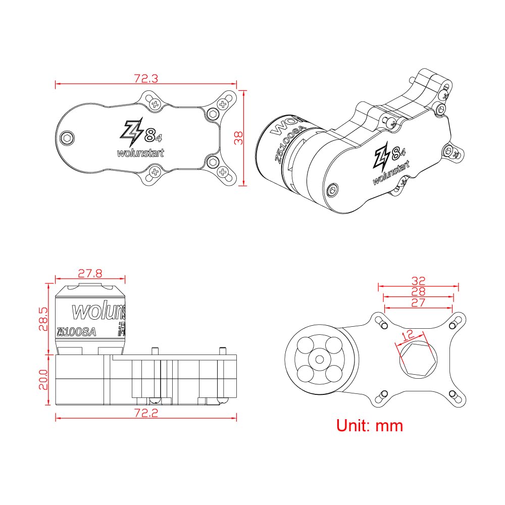 wolunstart Nitro 1/8 RC auto E-Starter HPI 4.6/5.9 LRP vervangen Pull Starter 28 32 Nitro Engine Electric Starter (E-Start) for 1/8 RC Car Replace Pull Starter for HPI HSP Wltoys