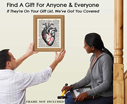 Vintage Gothic Anatomical Heart Abstract Posters: 8X10 Unframed Boho, Goth & Steampunk Wall Art Decor Poster Prints For Home, Office & Living Room | Creative Gift Idea For Doctors, Nurses & Students #TOP7