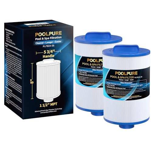 POOLPURE Replacement Filter for PMAX50P4, Unicel 5CH-35,Filbur FC-0300, Baleen AK-90109, Excel Filters XLS-526, Darlly 50353, Pure N Clean PC-0300, SD-00780, SD-00650 Filter Cartridge（1 1/2