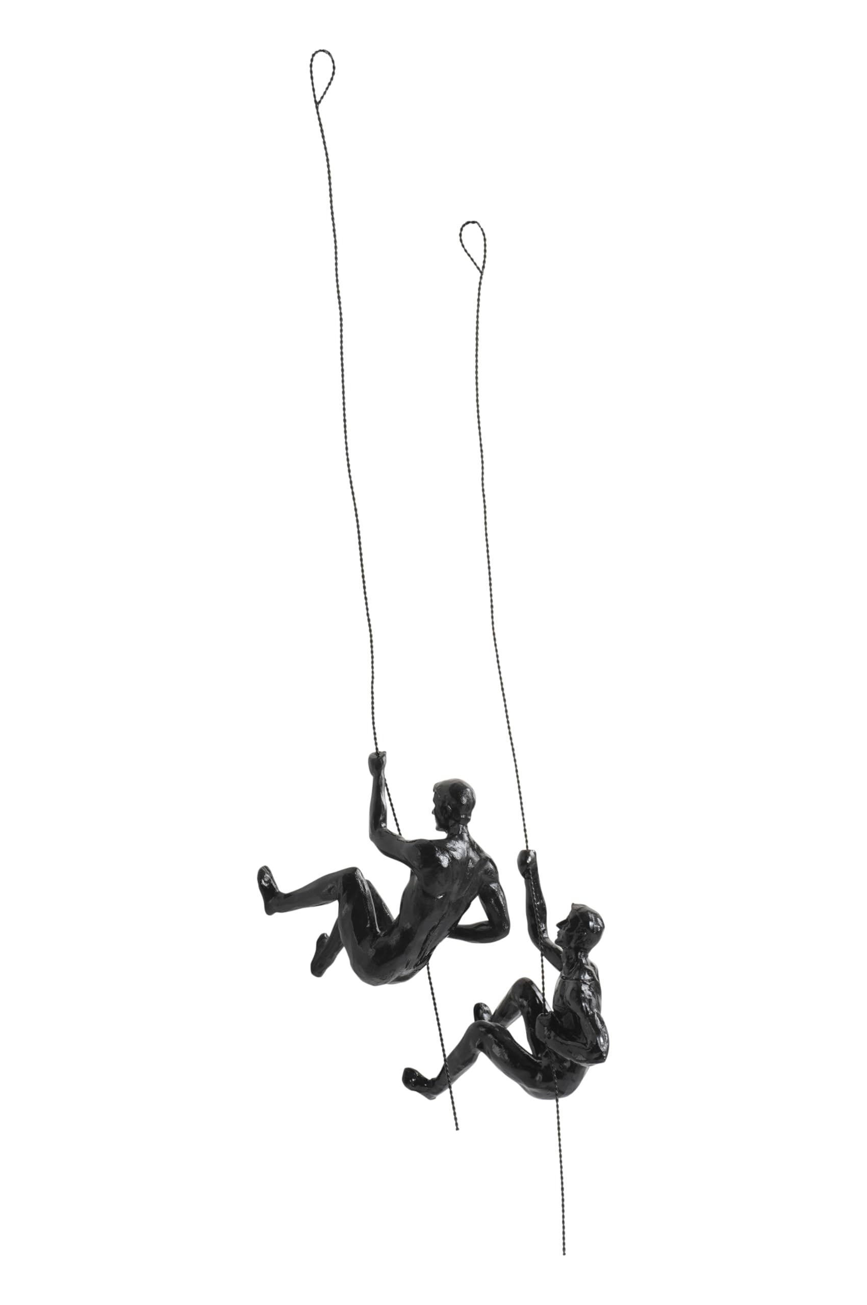 JOTEX Human Climbers Dekorative Figuren, 2er-Set Turner für Wanddeko, Rostbraun - Weiß, 18X21X8 cm