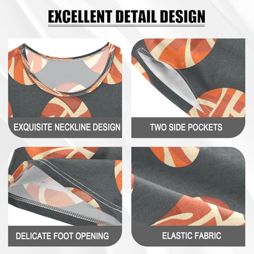 senya Short Sleeve Pajamas Sets Summer Cotton Sleepwear Basket Ball4