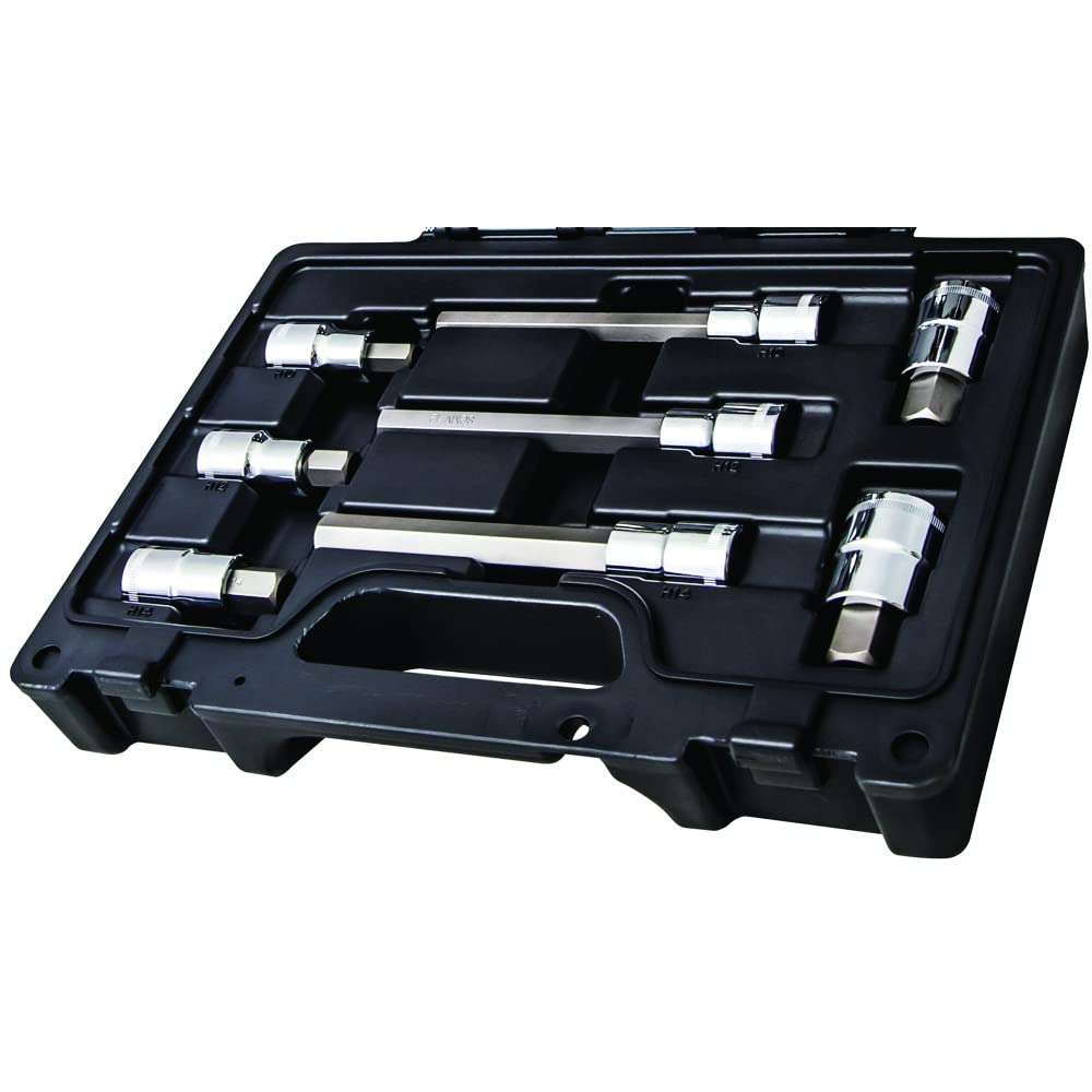 Beta 923E-PE/C18 - Surtido de 18 llaves de vaso hexagonales y 5 accesorios, en maletín de plástico