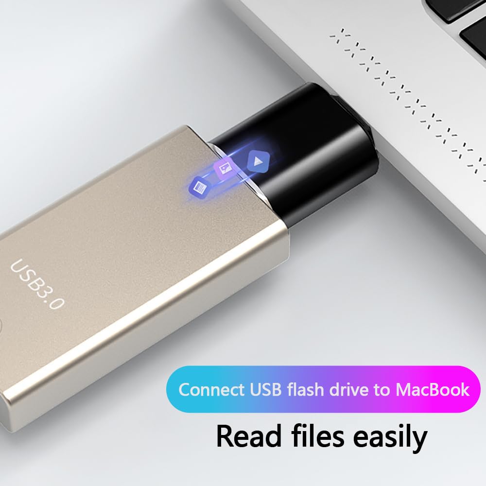 Adattatore da USB C a USB [4 Pezzi]. Adattatore USB Type C Thunderbolt 4/3 a USB 3.0 per MacBook Pro 2021 MacBook Air 2020, Galaxy S9/S8, Dell XPS(2Nero e 2Argento)