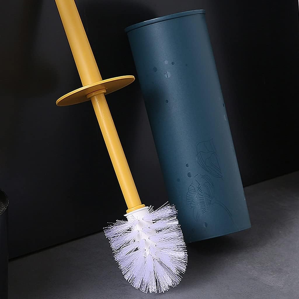 Toilet Bowl Brush with Holder Toilet Brush Holder Household Floor Toilet Cleaning Brush with Cover Bathroom Toilet Long Handle to Dead Ends Soft Hair Cleaning Brushs Set Bathroom Accessories ( Color :
