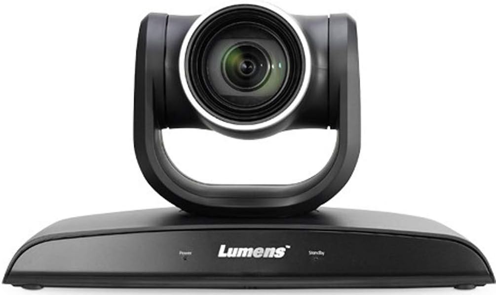 Lumens VC-B30UB HD Pan/Tilt/Zoom (PTZ) Camera, Black, 1/2.8" 2MP CMOS Image Sensor, 12x Optical Zoom, 12x Digital Zoom, 72° Horizontal Viewing Angle, Aperture F1.8~2.8, 1.6 lux Minimum Illumination