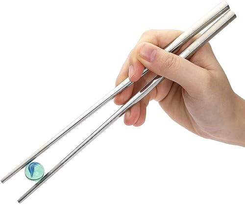 Miniatura 3 de Juego de palillos y cucharas coreanas reutilizables, cuchara de sopa y palillos de acero inoxidable de mango largo, apto para lavavajillas, juego de