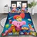 WMZ-SC Pocoyo 1 Juego de funda nórdica de 135 x 200 cm y 1 funda de almohada de 80 x 80 cm