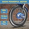 NAIZEA Electric Tricycle for Adults - 20" x 4" Fat Tire Electric Trike, 48V 500W Ebike, 3 Wheel Electric Bikes with Removable Battery, Aluminum Frame & Large Basket #2