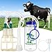 Yardwe Manual Milking Machine for Cows and Goats, Lightweight Handheld Cow Milker with Single Teat Pump and Vacuum Hand Pump, Easy to Clean