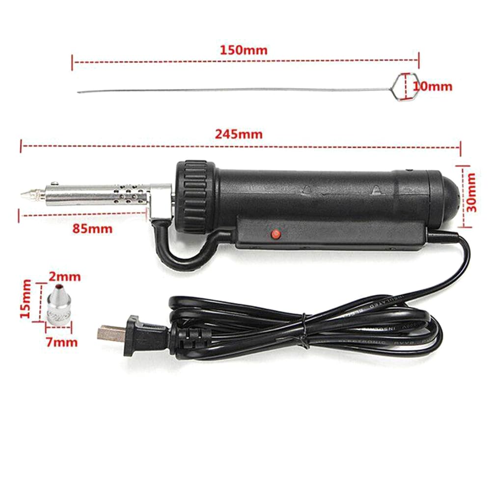 Pompe à dessouder,Funien Ventouse à souder électrique, pompe à dessouder automatique avec 3 buses d'aspiration à souder, pistolet portable pour dispositif d'aspiration d'étain à souder sous vide, pri