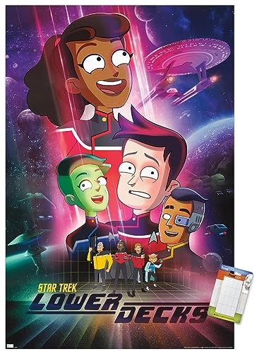 Star Trek: Lower Decks - Key Art Wall Poster, 22.4L" x 14.7W", Premium Poster & Mount Bundle
