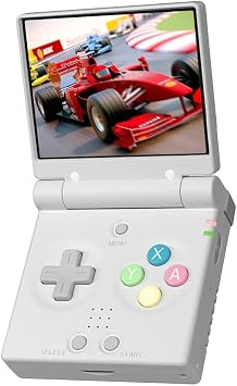 Miyoo Mini Flip Retro Handheld Game Console, 2.8 Inch 750*560 IPS Screen, Portable Linux Emulator Handheld, Gift for Men & Women, White