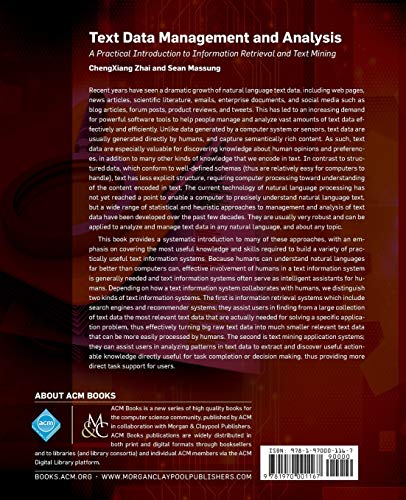Text Data Management And Analysis: A Practical Introduction To Information Retrieval And Text Mining (Acm Books) #TOP1