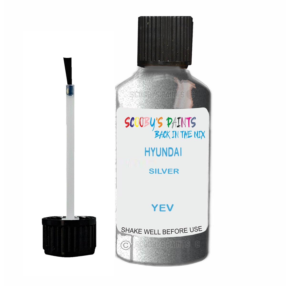 Scoobys Paints Back In The Mix Silver Touch Up Paint For Hyundai Yev Metallic