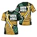 MoonArt Personalized South Africa 3D Shirt, African Pride T-Shirt, South Africa African Flag National Tshirt South African (SA2)