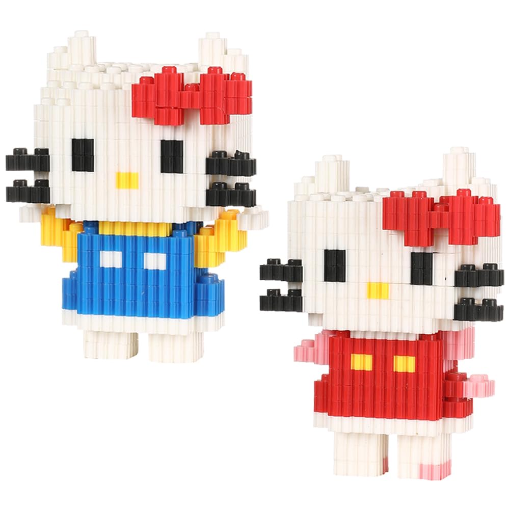 LGQHCE Hello K-itty Cartoon Building Blocks Sets, Miniature Building Blocks Puzzle, Diamond Mini Blocks for Boys and Girls, Birthday Gift