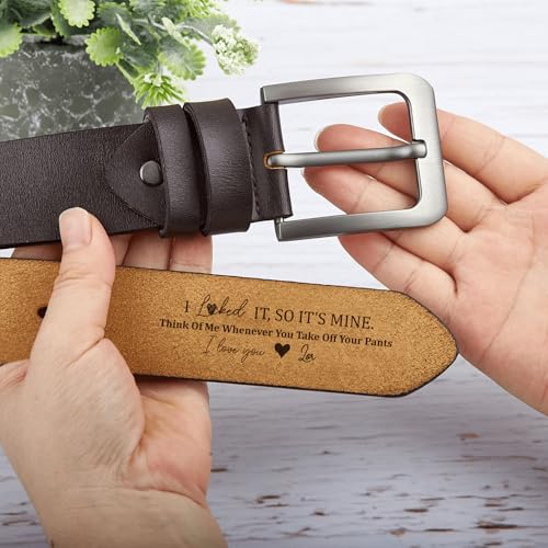 Personalized To Husband I'm Proud Of You Belt - Engraved Leather For Husband, Father's Day Gift For Men, Husband3