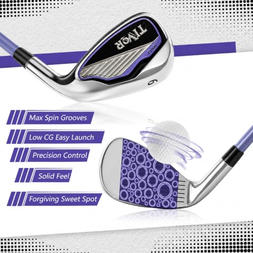 Womens 7-Piece Golf Set Purple