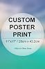 Custom Poster Prints - Upload Your Image/Photo/Design, Personalized Photo to Poster Printing, Create Your Own Home Wall Decor Art Prints for Birthday Baby Family Wedding Pets (11''x17'')