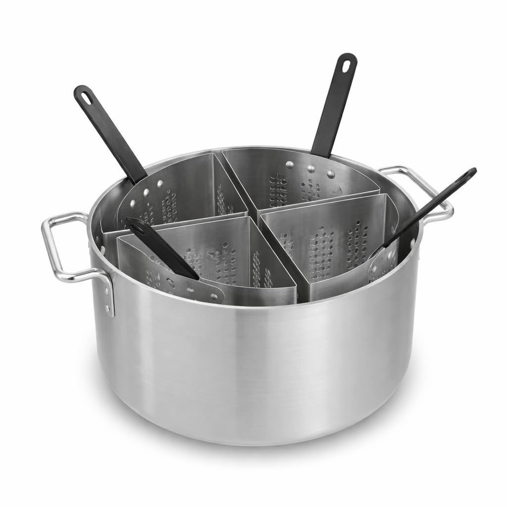 20 Qt Aluminum and Stainless Steel Pasta Cooker Set by Glownary – 20 Quarts, Aluminum, Silver, Model 471pasta20kt