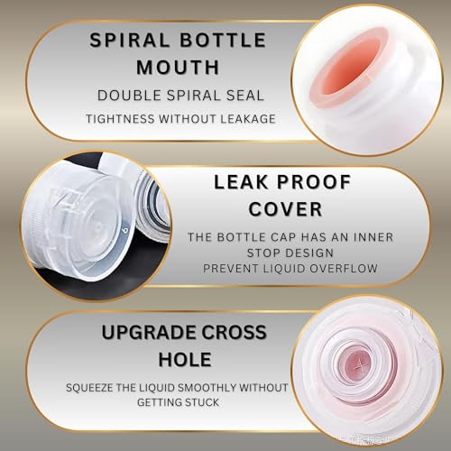 Image of Hian Travel Bottles Kit for Toiletries - Leak-Proof, Refillable & Squeezable Silicone Containers Set (Multicolor, Pack of 4) - Perfect Toiletry Organizer for Shampoo, Lotion & Cream