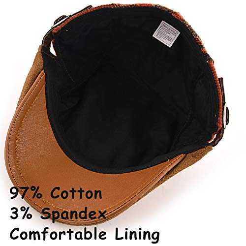 Image of M MOACC Men Beret Hat Cotton Adjustable Newsboy Hats Cabbie Gatsby Cap Driving Flat Caps