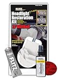 Flitz Car Headlight Restoration Kit - USA-Made Headlight Cleaner and Restorer Kit - Includes 1.7oz Polish, 1.7oz Sealant, 3' Buff Ball, and Scuff Pad - Removes Scratches & Yellowing on Automotive Lens