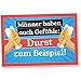 Produktbild DankeDir! Männer Gefühle, Kunststoff Schild mit Spruch - lustiges Geschenk für ihn, Geschenkidee Geburtstagsgeschenk Männer/Jungs, Party Deko Zubehör, Scherzartikel JGA - Accessoire Fotobox