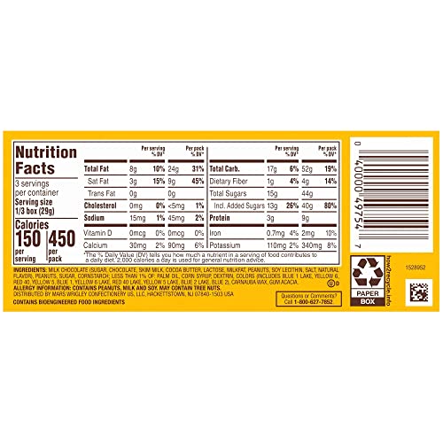 M&M's Peanut Chocolate Candy - Movie Theater Box 3.1 Ounce (Pack of 12) - image 3