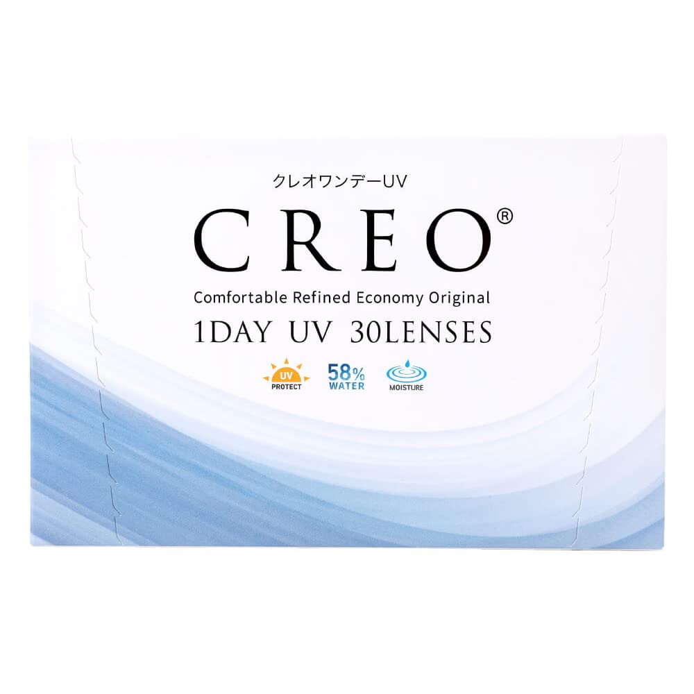 クレオワンデーUVモイスト 30枚 1箱 （1日使い捨て コンタクトレンズ ）【高含水】【BC】8.7 【PWR】-4.00 高含水 うるおい UVカット フィット感