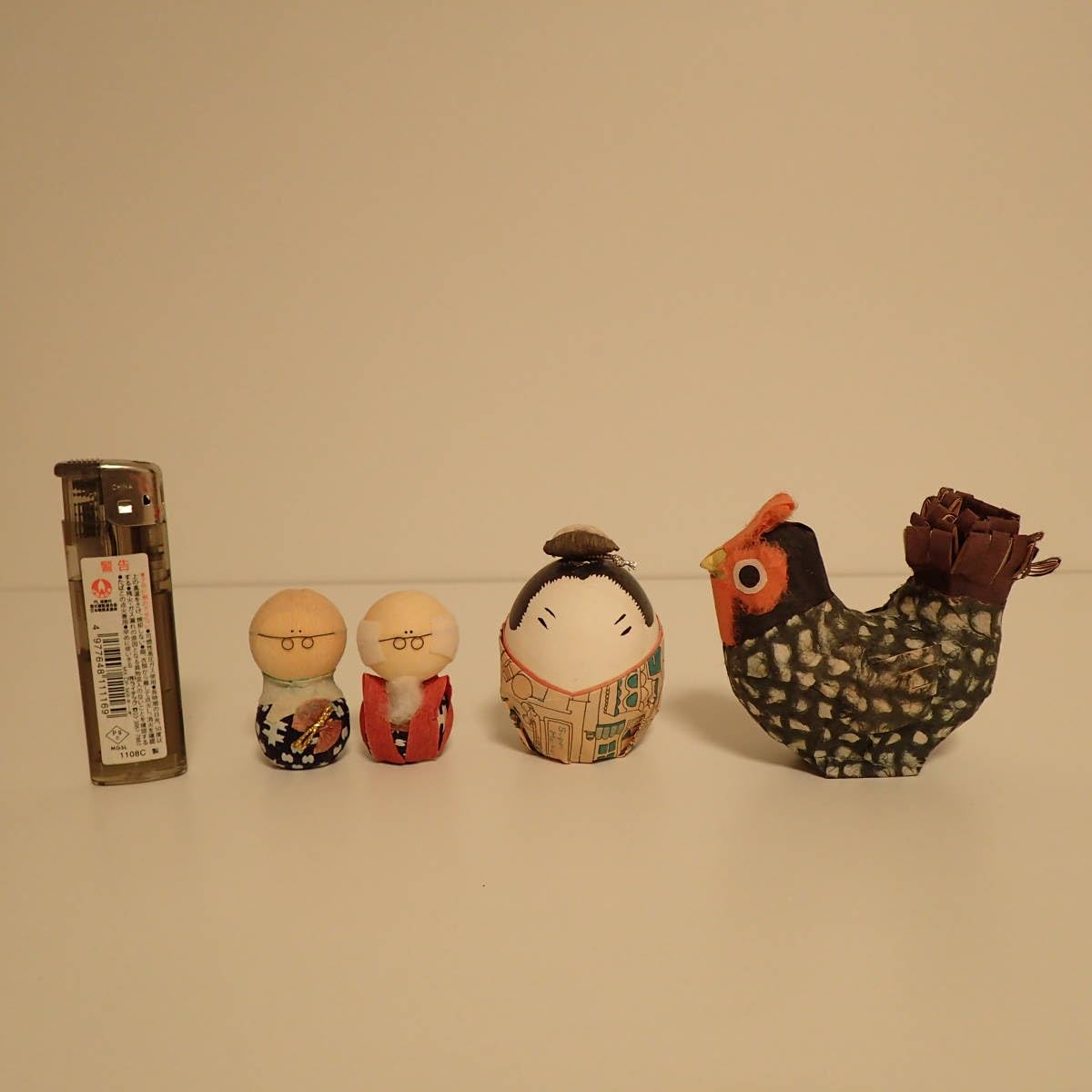 Amazon.co.jp: 昭和レトロ和紙人形？4点 おじいちゃん＆おばあちゃん