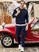 JMIERR Mens Midweight Pullover Sweatshirts Casual Fashion Winter Apparel Airport Outfits Tracksuit & Oversized Jogger Sweatpants Y2K Sweatsuit Lounge, Medium, Navy Blue