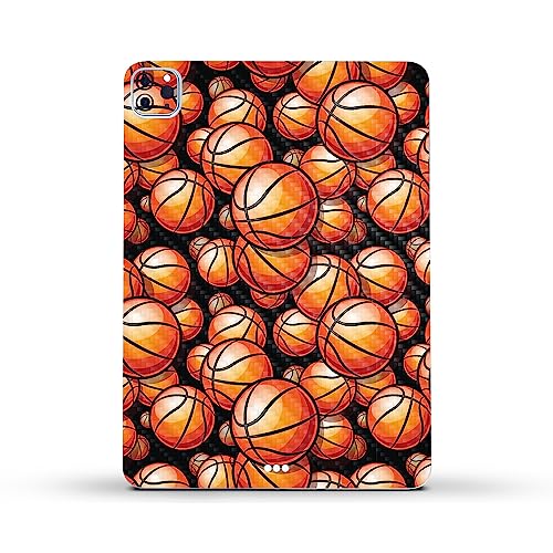 Image of MightySkins Carbon Fiber Skin Compatible with Apple iPad Pro 11 inch M2 4th Gen (2022) Full Wrap Kit - Basketball Life | Protective, Durable Textured Carbon Fiber Finish | Easy to Apply | Made in The USA