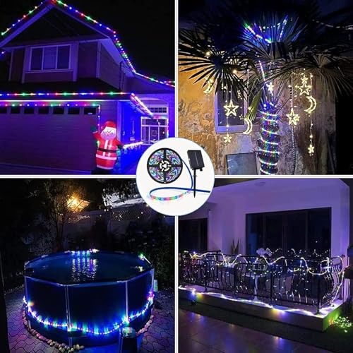 Tira LED Solar 10M impermeable multicolor con control remoto miniatura 4