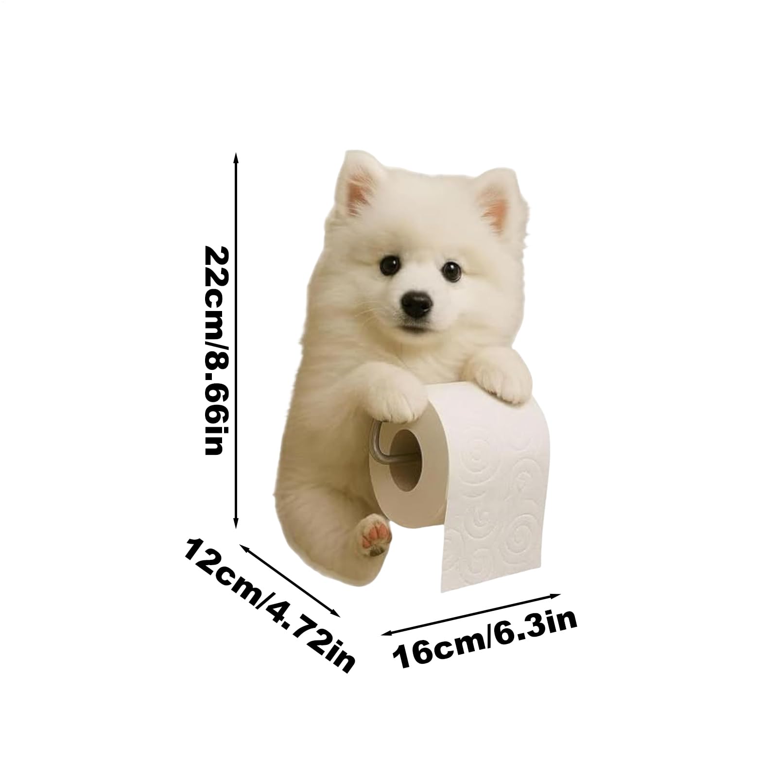 Portarrollos De Papel con Perro Estante De Pared Almacenamiento Y