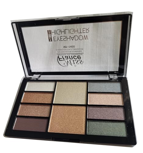 Paleta de Sombras 8 Cores e 2 Iluminadores, Maquiagem, Cores Vibrantes, Alta Fixação, Textura Aveludada, Acabamentos Matte, Brilhantes e Multifuncionais – Ideal para Todas as Makes