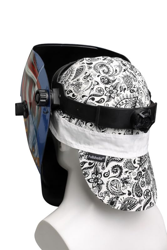 Image of Fullsheild Reversible Welding Cap Protective FR Welder Hat for Men, 7 | Flame Resistant CAT 2, Paisley hat for Women, Cotton Soft Helmet Linner While Welding, Multicolors: Black, Brown and Blue