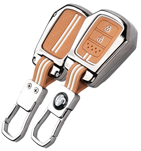 Image of SHOPOFLUX Metal Key Cover Compatible for Honda City | BRV | WRV | CRV | Jazz | Amaze 2 Button Key