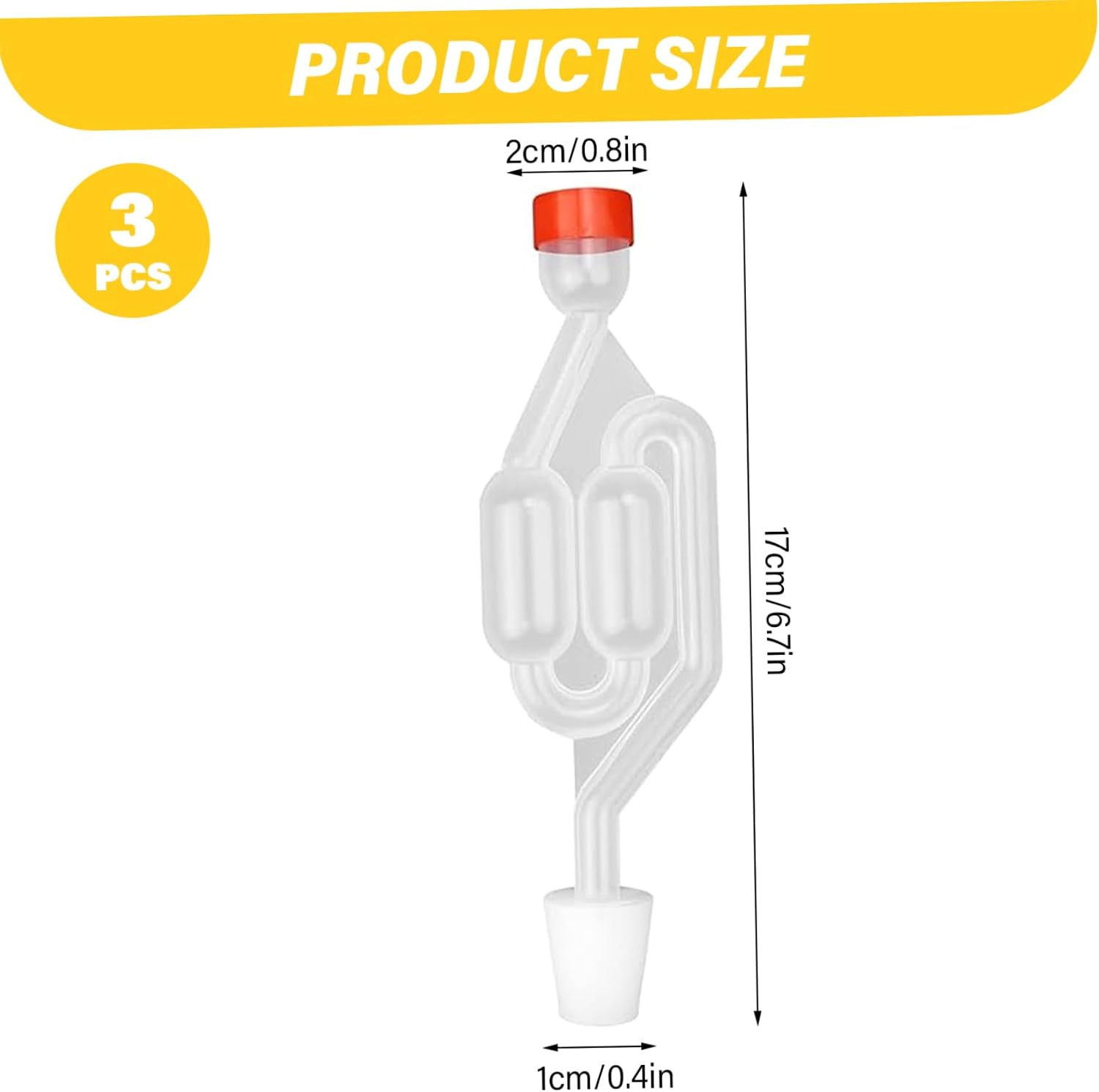 Airlocks for Fermenting S-Shaped Bubble Airlock Set with Rubber Stoppers for Brewing Wine Beer Sauerkraut Pickles