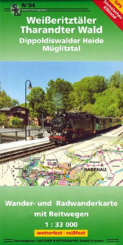 Weißeritztäler - Tharandter Wald Dippoldiswalder Heide - Müglitztal: Wander- und Radwanderkarte mit Reitwegen 1:33 000 GPS-fähig, wetter- und ... 000. Wander- und Radwanderkarte mit Reitwegen