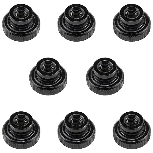 Dookoe -GB806M5 Dado zigrinato a testa alta vite a mano il dado per tende da parete Trimmer Joint viti (nero) -8 pezzi