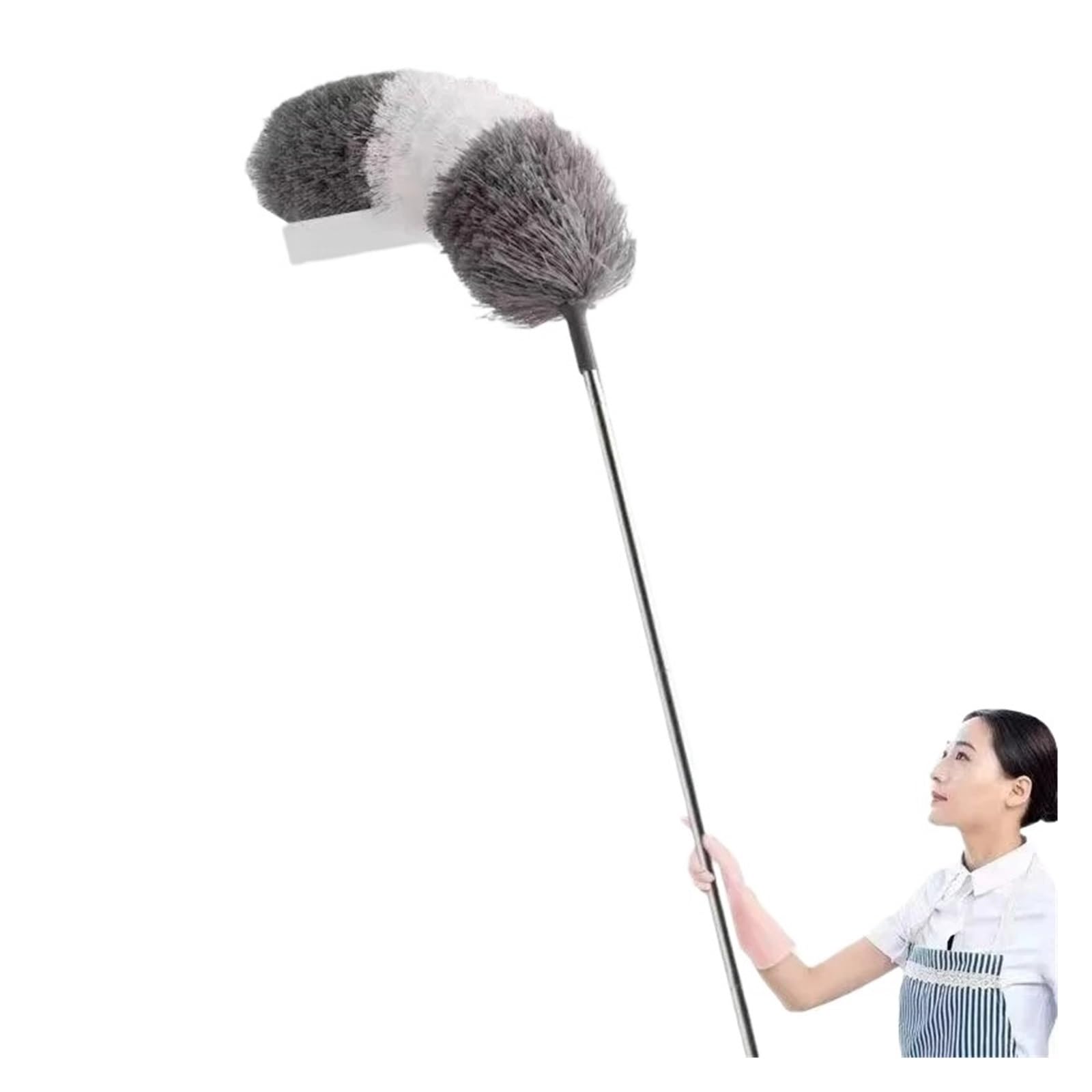 Suodebyy Beige Dusters For Cleaning 1Pc Household Feather Duster Retractable Removal Brush Cleaning Sweeping Adsorption(Beige)