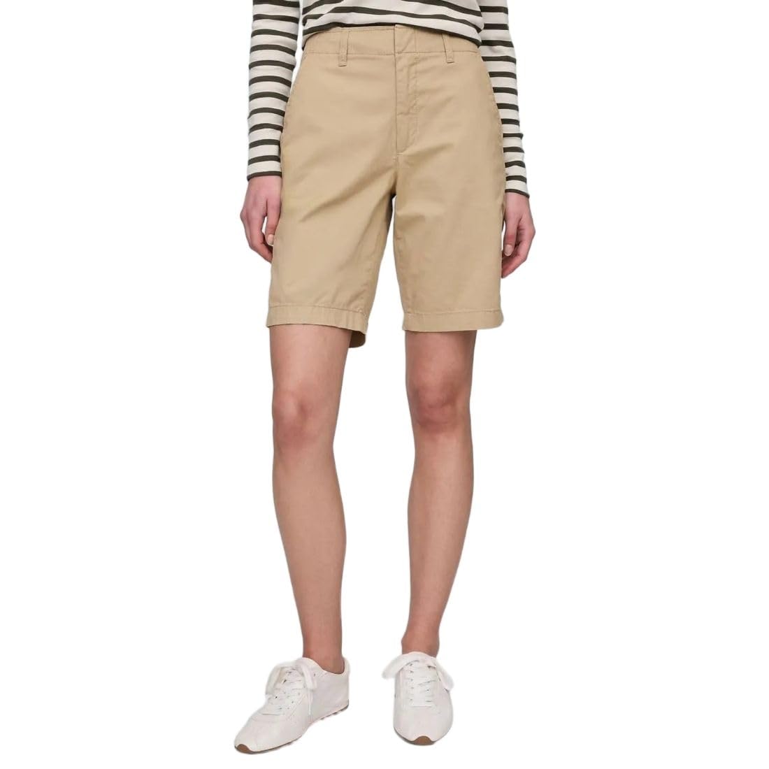 gap Women Slim-fit Bermuda Shorts, Khaki, 6-picture-45