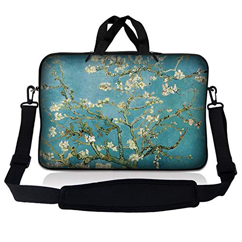 Laptop Skin Shop 17-17.3 inch Neoprene Laptop Sleeve Bag Carrying Case with Handle and Adjustable Shoulder Strap - Almond Trees Laptop Skin Shop 17-17.3 inch Neoprene Laptop Sleeve Bag Carrying Case with Handle and Adjustable Shoulder Strap - Almond Trees
