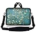 LSS 17-17.3" Laptop Sleeve Bag Compatible with Acer, Asus, Dell, HP, Sony, MacBook and more | Carrying Case Pouch w/Handle & Adjustable Shoulder Strap,Almond Trees