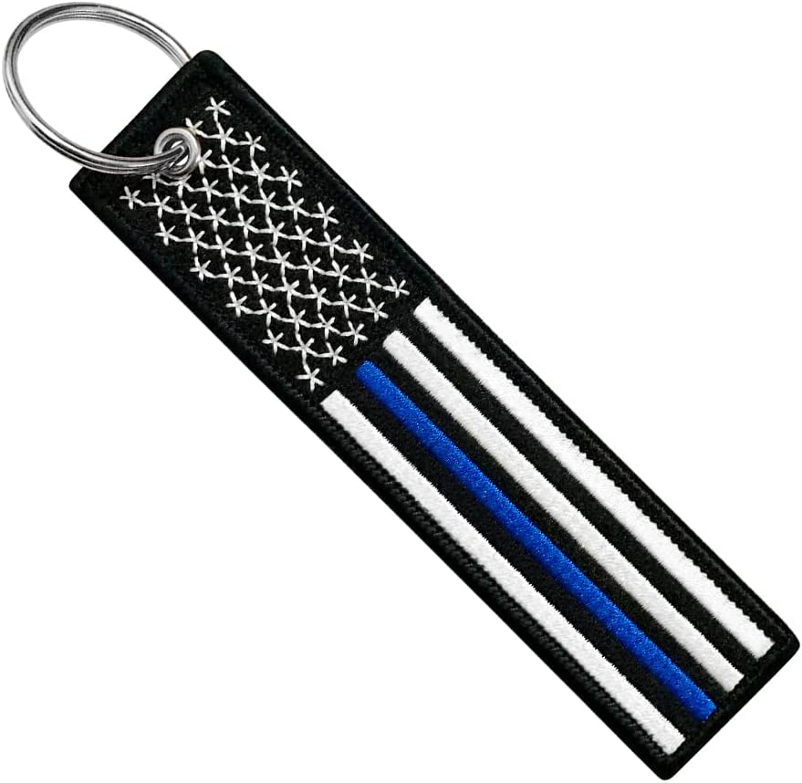 Flag Keychain Tag with Key Ring, EDC for Motorcycles, Scooters, Cars and Gifts