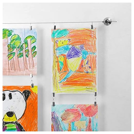 Trådgardin hängande system konst bild hängare med klämmor foto Ikea barn vägghängare set stål draperi konstverk klämma galleri kit kabel spänning fönsterhållare hänga bilder // Willow & Eva