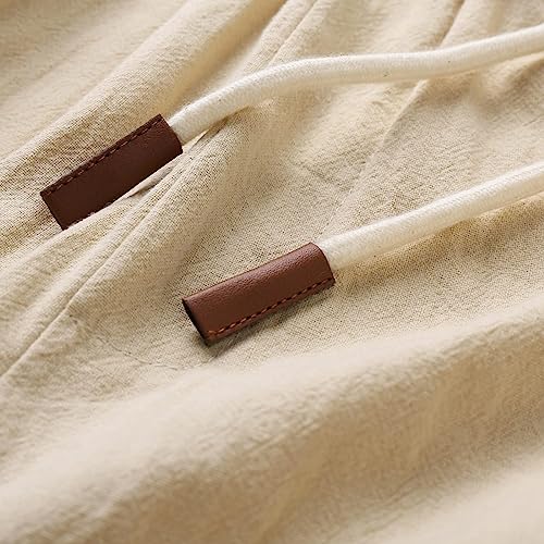 Wankang Men's Linen Cargo Pants Summer Relaxed Casual Beach Travel Pants Lightweight Hiking Joggers Trousers for Men3