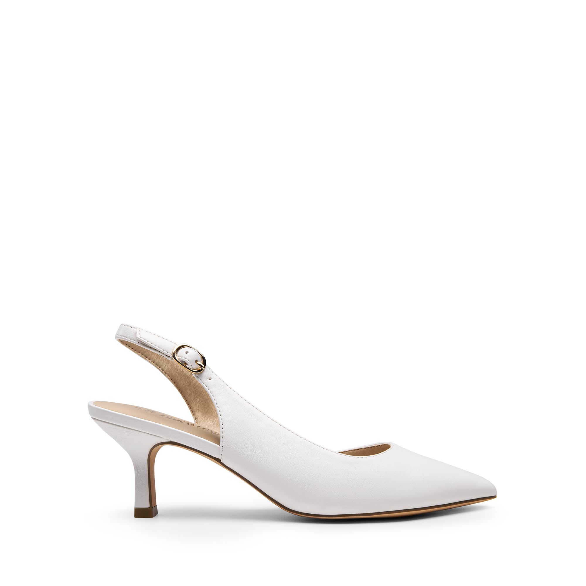 DREAM PAIRS Escarpins Femme à Talon Kitten Bas, Chaussures Slingback à Bout Pointu pour Travail, Fête et Mariage