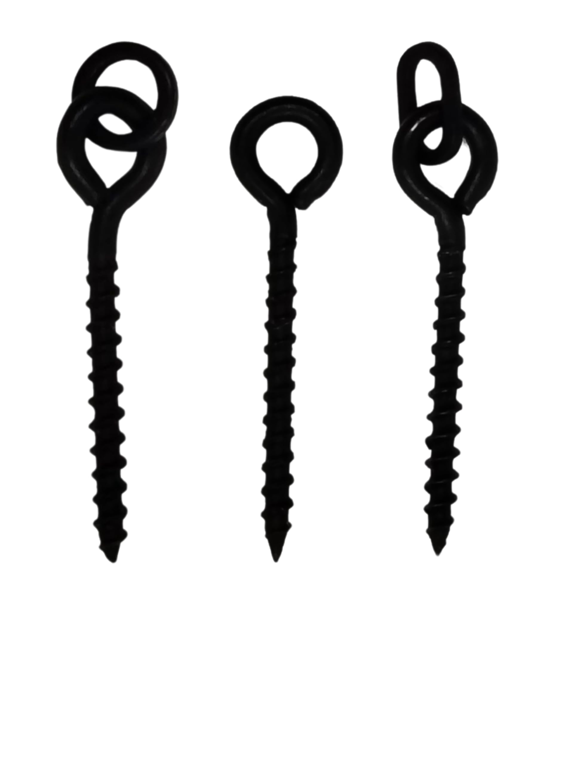 End Tackle Bait Screws, 12mm Round/Oval/No ring attachments, Non Glare design (Oval Ring, 100)